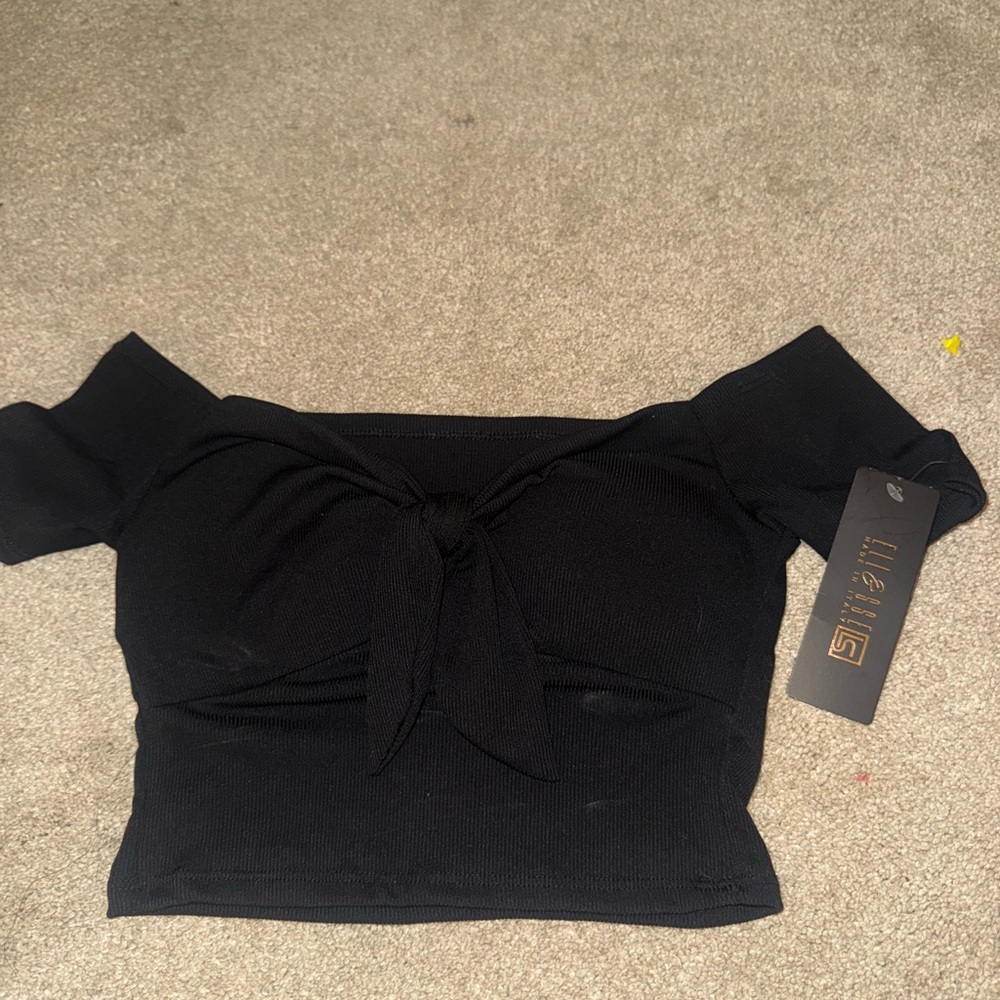 Stylish Black Off-Shoulder Crop Top